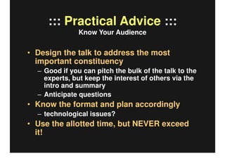 How To Present An Academic Paper