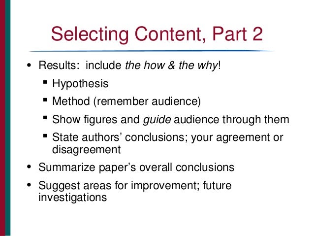 How to present a paper
