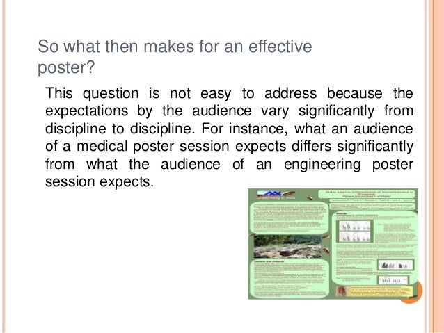 How to present a poster