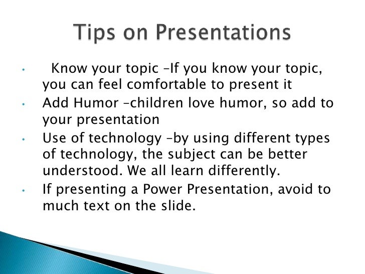 a presentation is widely used to present