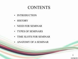 Seminar First Slide How to present a seminar | PPTX