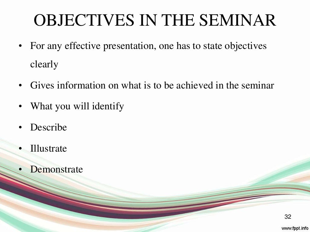 How to present a seminar