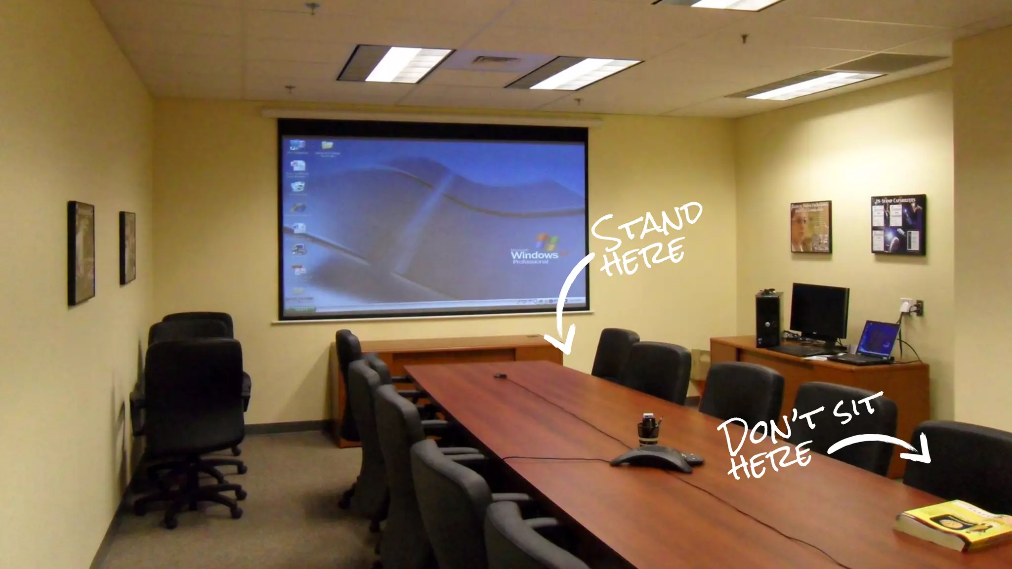 Stand 
here
Don’t sit
here
 