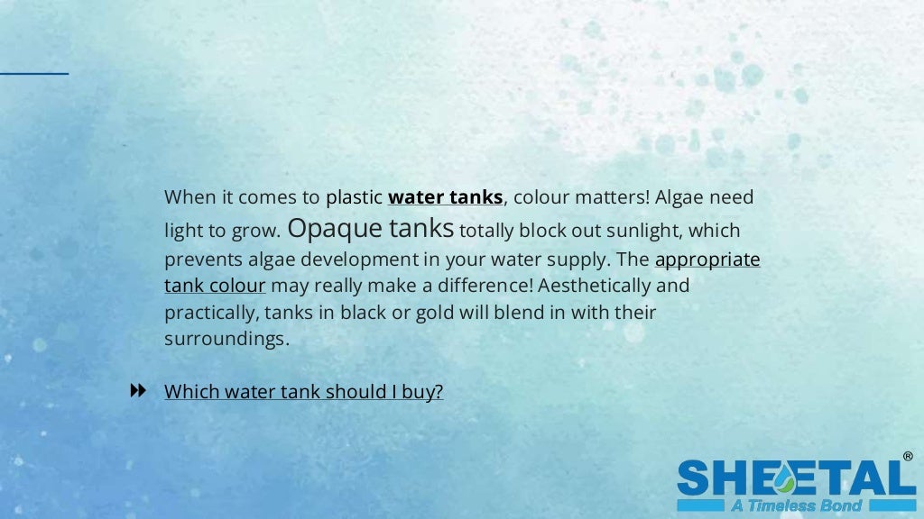 How To Prevent Algae Growth In Your Water Storage Tank