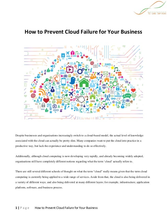 How to Prevent Cloud Failure for Your Business