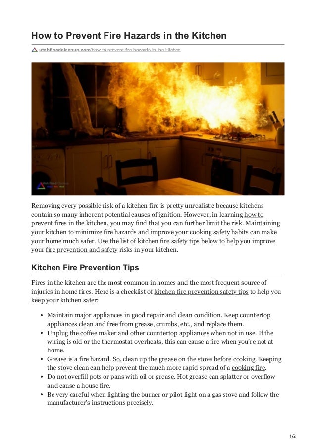 How to Prevent Fire Hazards in the Kitchen