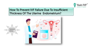 How To Prevent IVF Failure Due To Insufficient
Thickness Of The Uterine Endometrium?
 