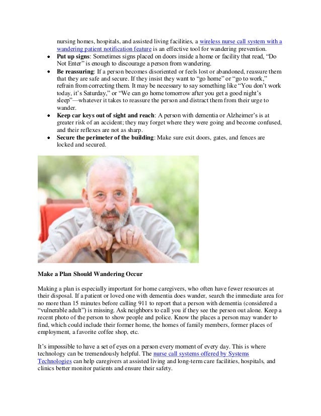 How to Prevent Patient Wandering A Guide for Caregivers