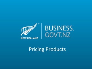 Pricing Products
 
