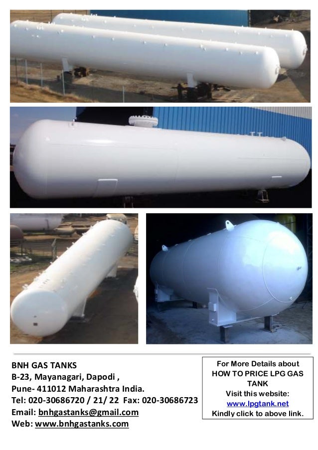 How to price lpg gas tank