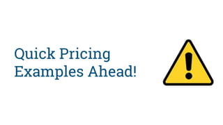Quick Pricing
Examples Ahead!
 