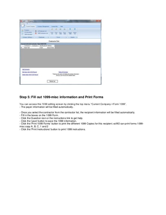 How to print 1099 form
