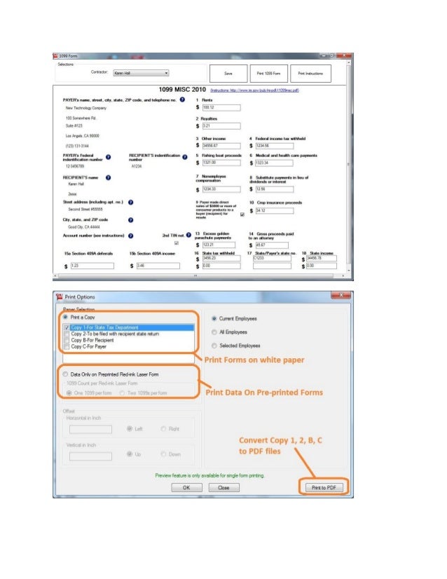 How To Print 1099 Form How To Print 1099 Form