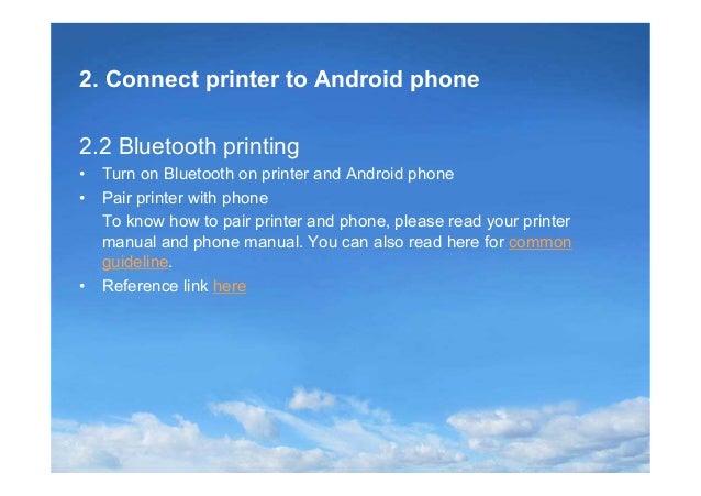 how to pair printer with phone
