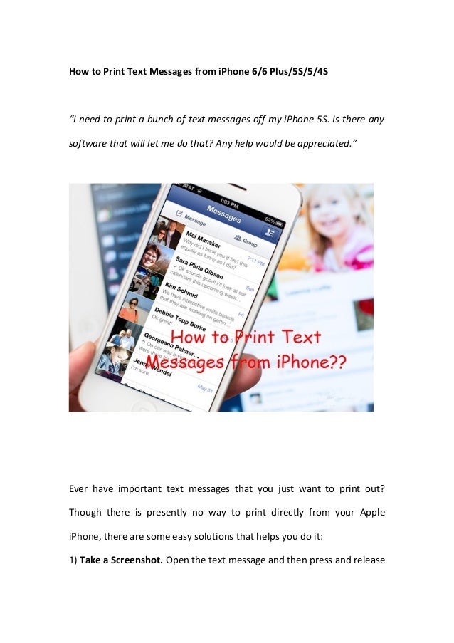 How To Print Text Messages From Iphone Plus How To Print Text Messages From Iphone Plus