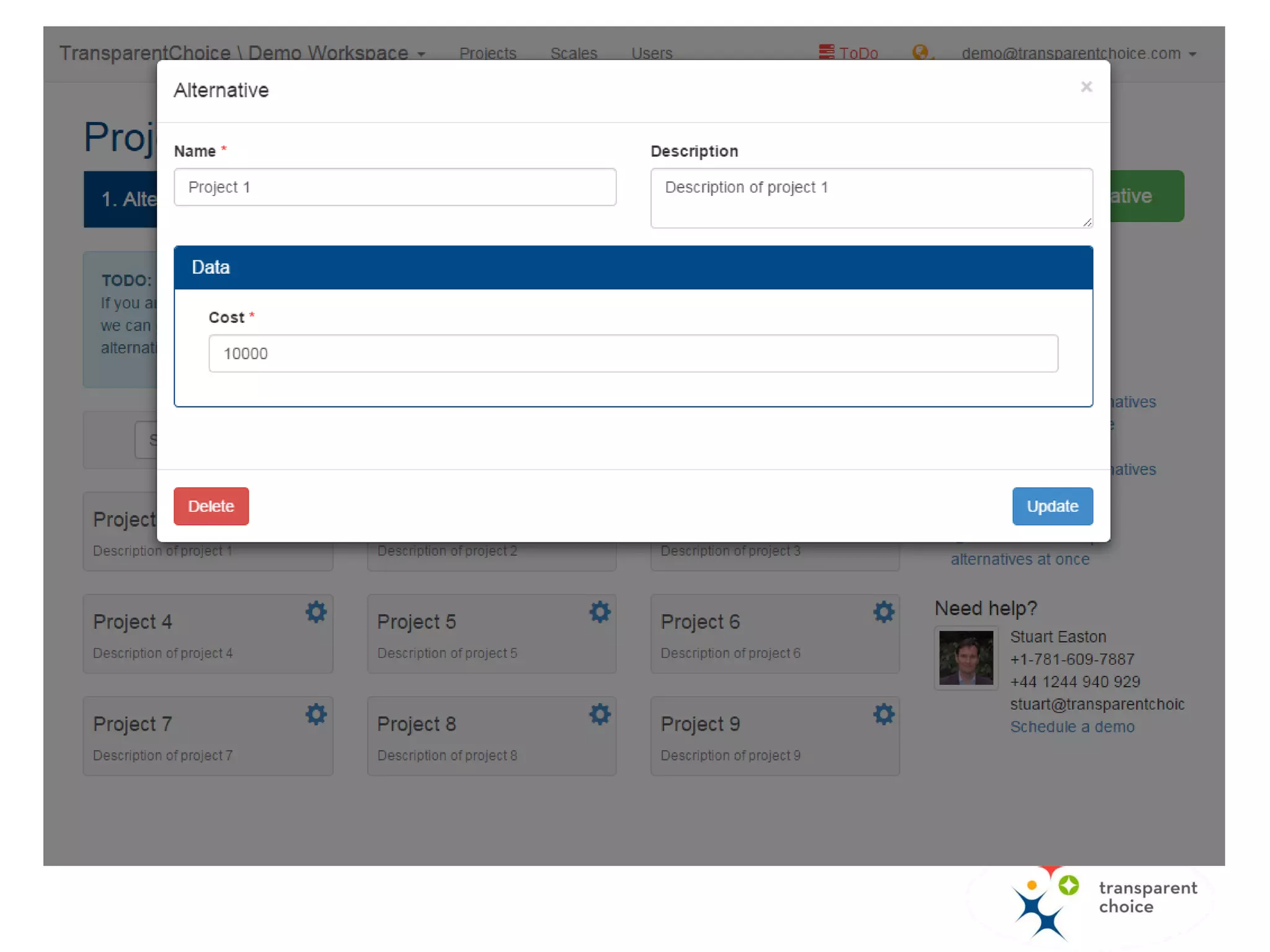 If you want to edit a
project…
 