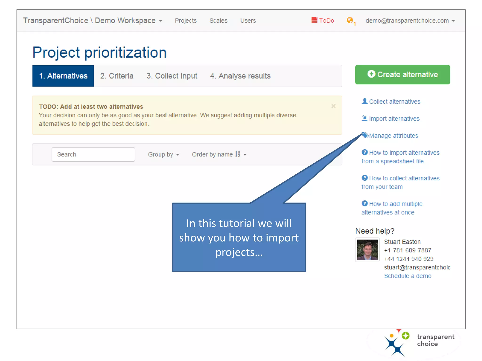 In this tutorial we will
show you how to import
projects…
 