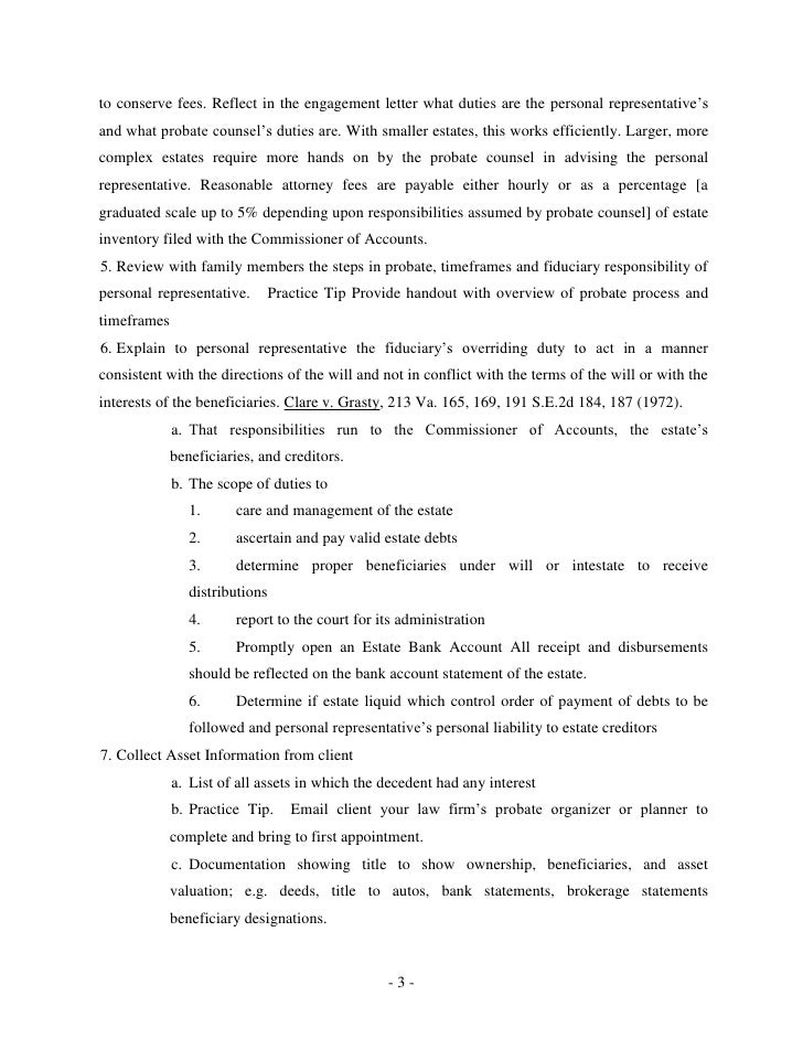 how to probate in virginia 2009 testamentary letter