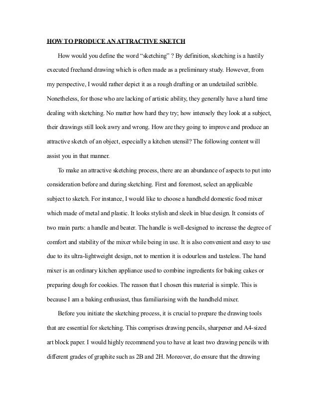 How To Produce An Attractive Sketch