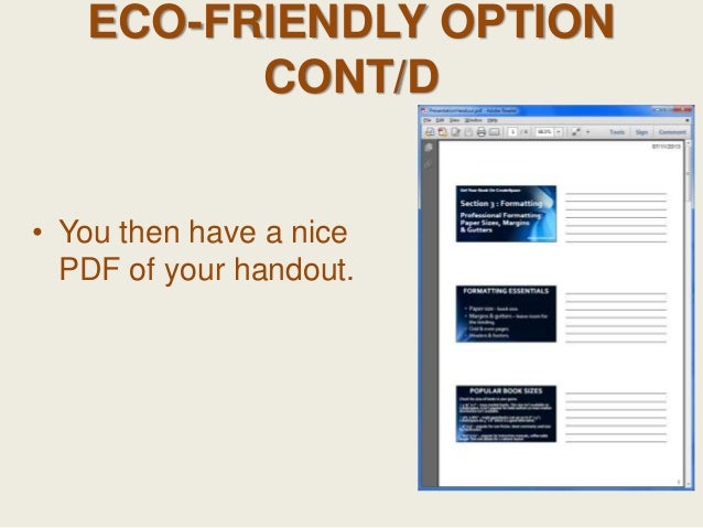 how to produce professional powerpoint handouts professional handout