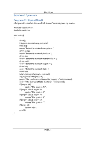 How to program in c++ with 100 examples | PDF