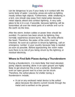 How to protect yourself from a thunderstorm | DOCX