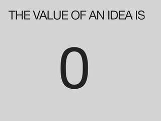 THE VALUE OF AN IDEA IS




        0
 