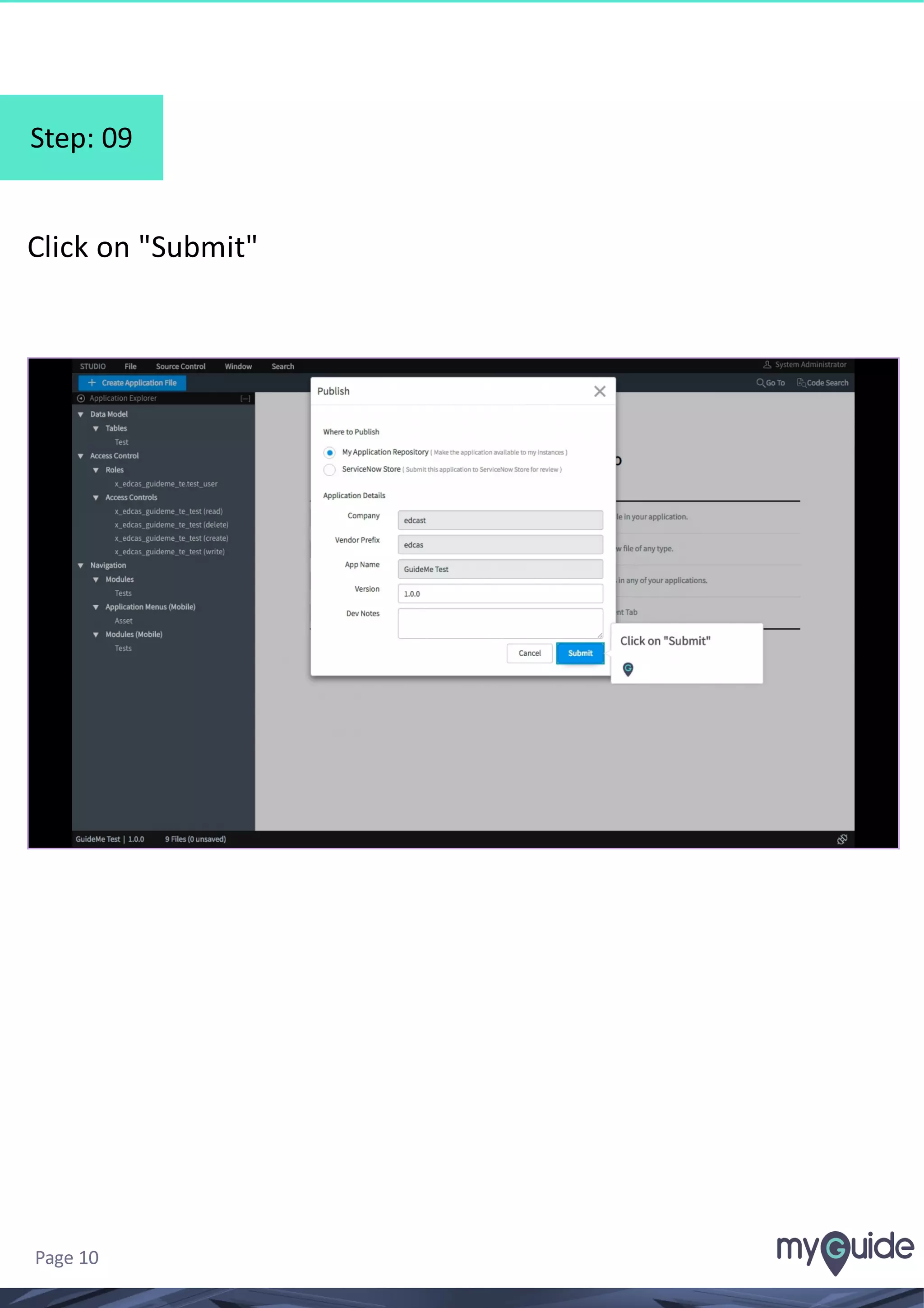 Step: 09
Click on "Submit"
Page 10