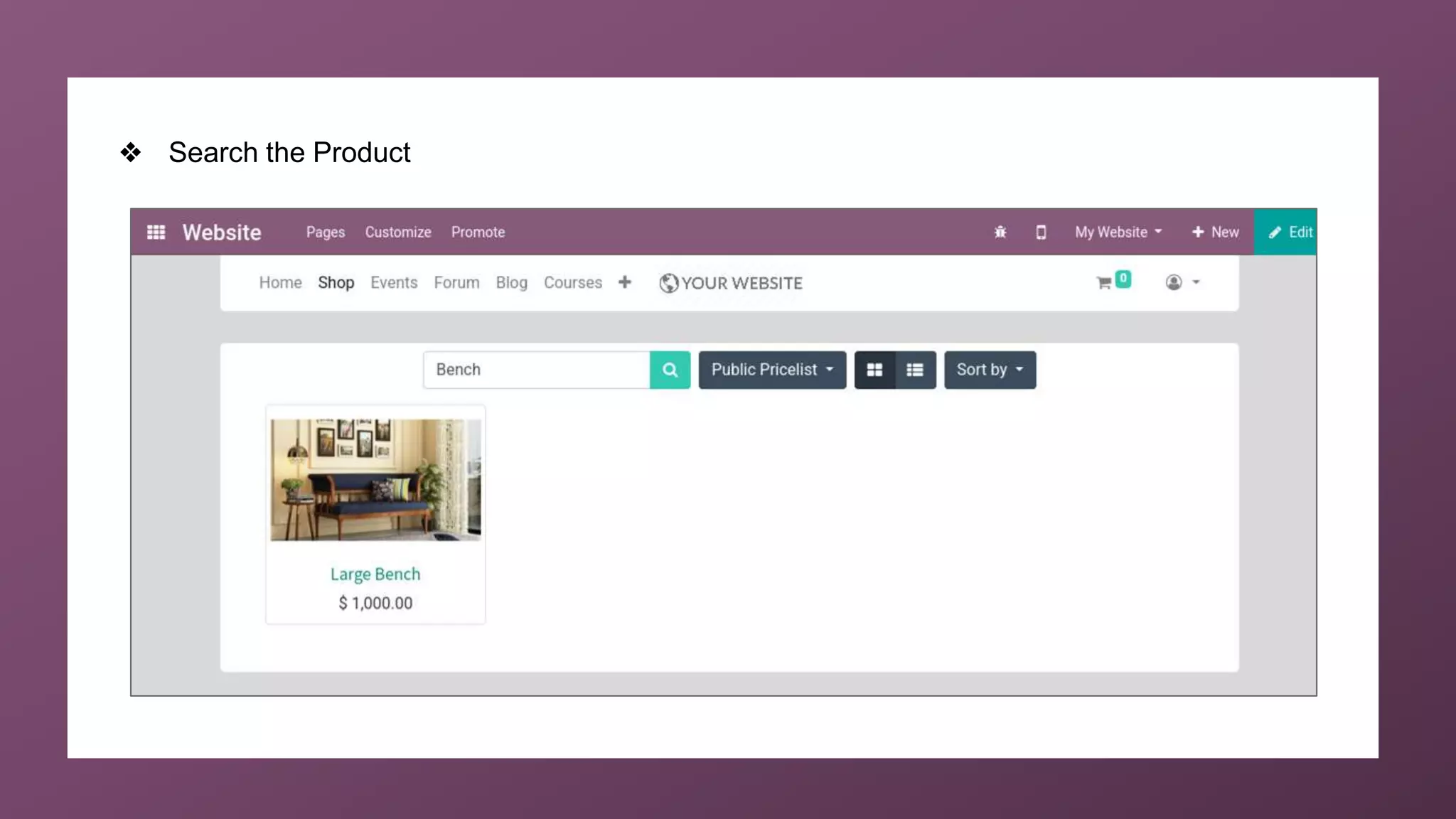 ❖ Search the Product