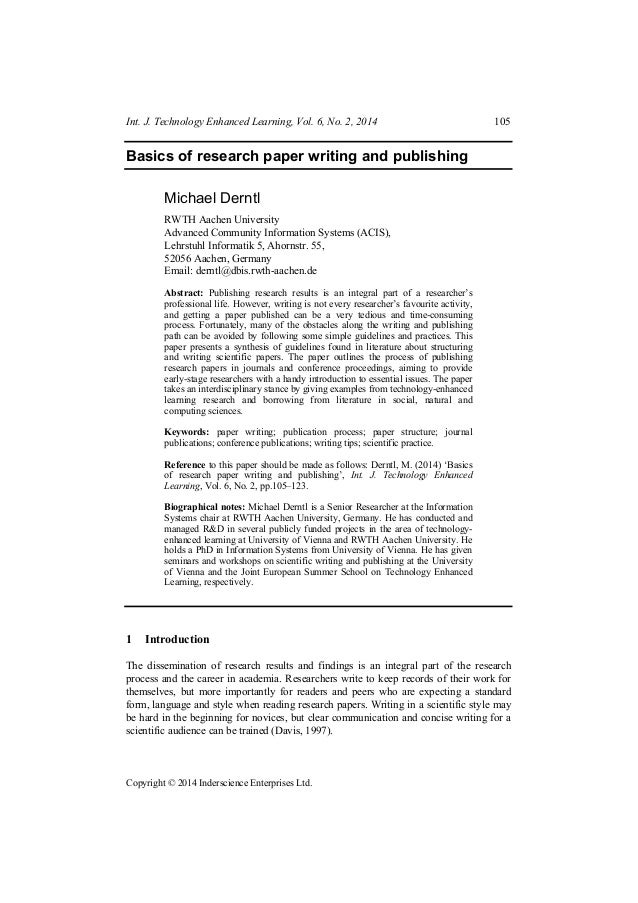 Where to publish research papers