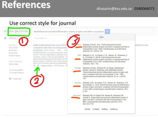 Use correct style for journal
dhasanin@ksu.edu.sa 0580066073References dhasanin@ksu.edu.sa 0580066073
 