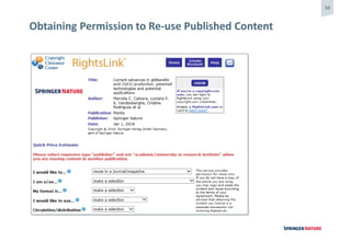 34
Obtaining Permission to Re-use Published Content
 