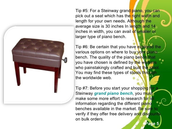 How To Purchase A Steinway Grand Piano Bench