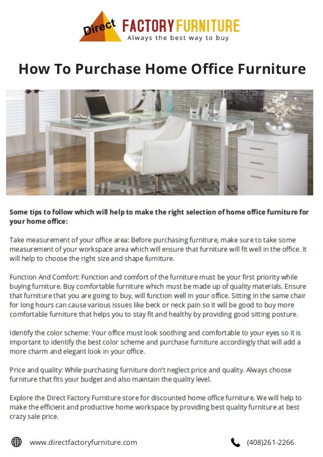 How To Purchase Home Office Furniture