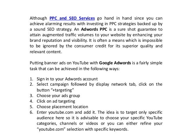 How To Put Banner Ads On You Tube Video Using Ad Words