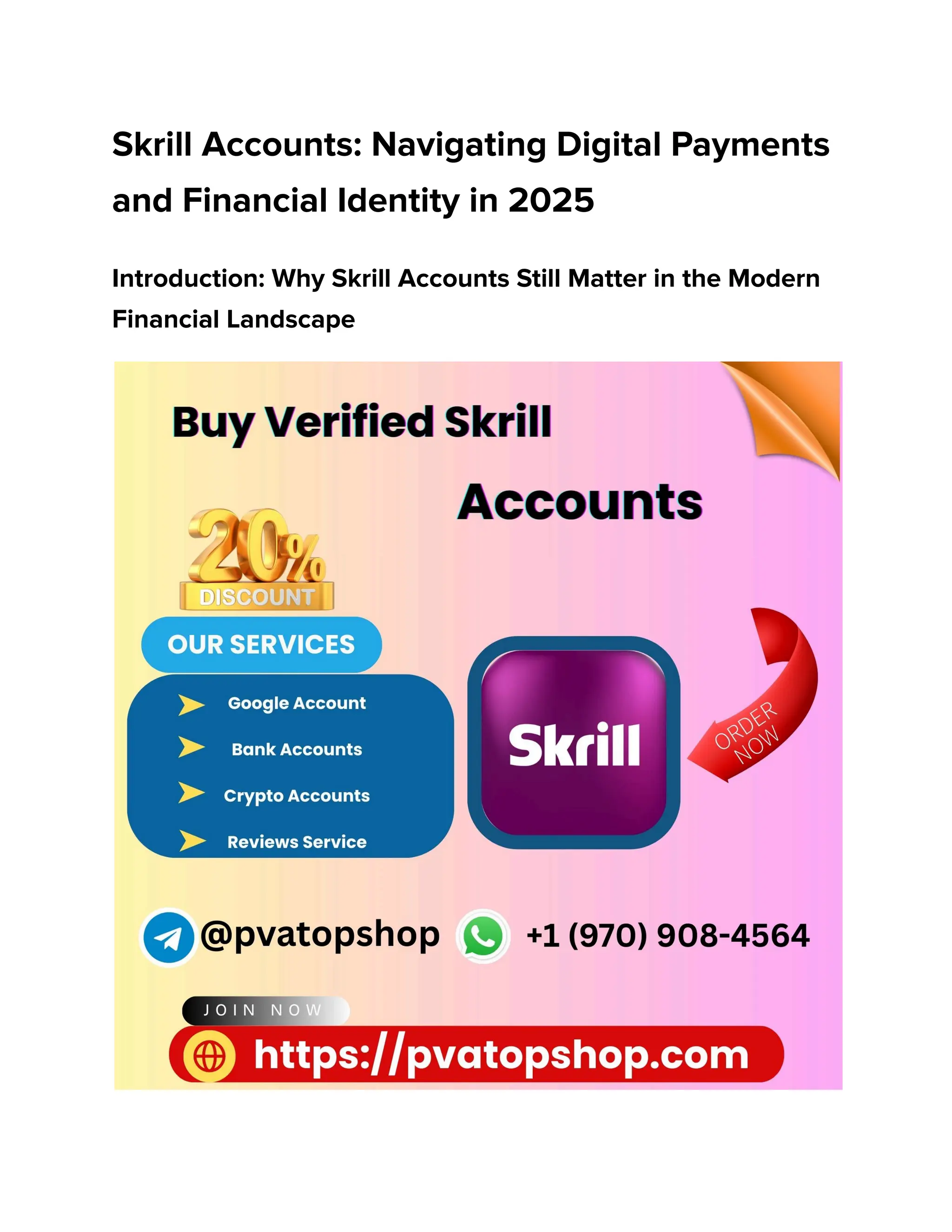 How to Quickly Buy Verified Skrill Accounts for Immediate ....pdf
