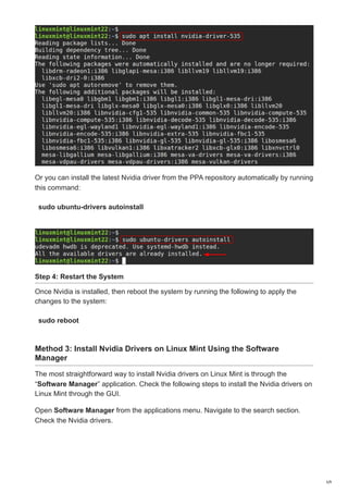 How to Quickly Install Nvidia Drivers on Linux Mint 22.pdf