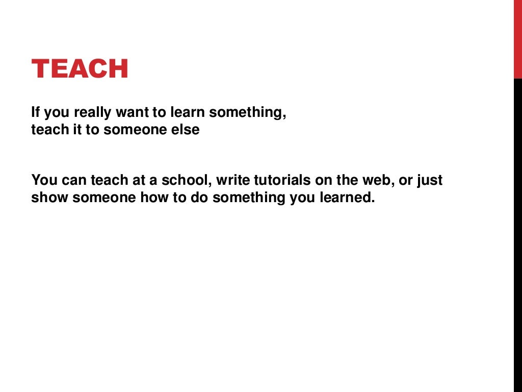 why you want to teach