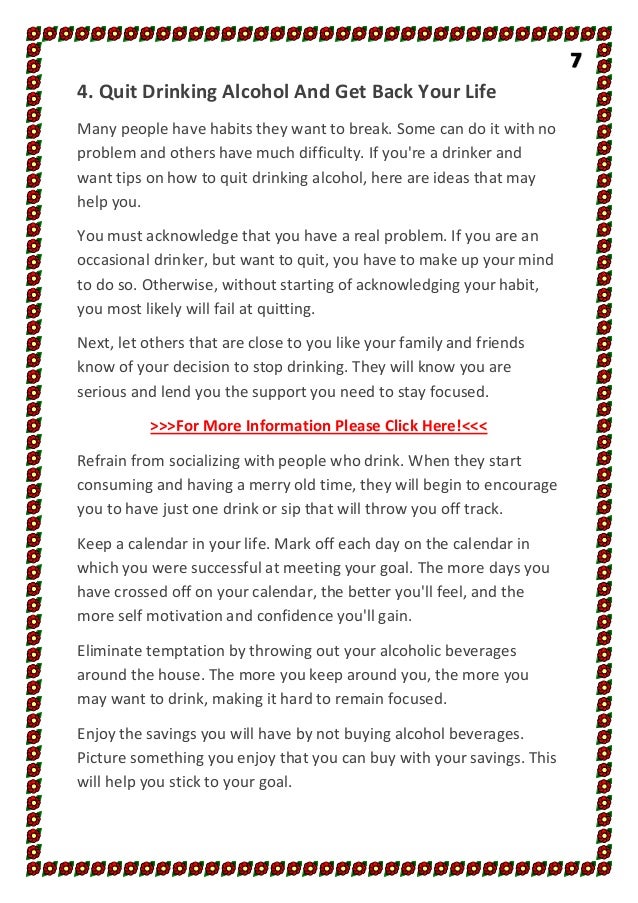 How to quit drinking alcohol fast