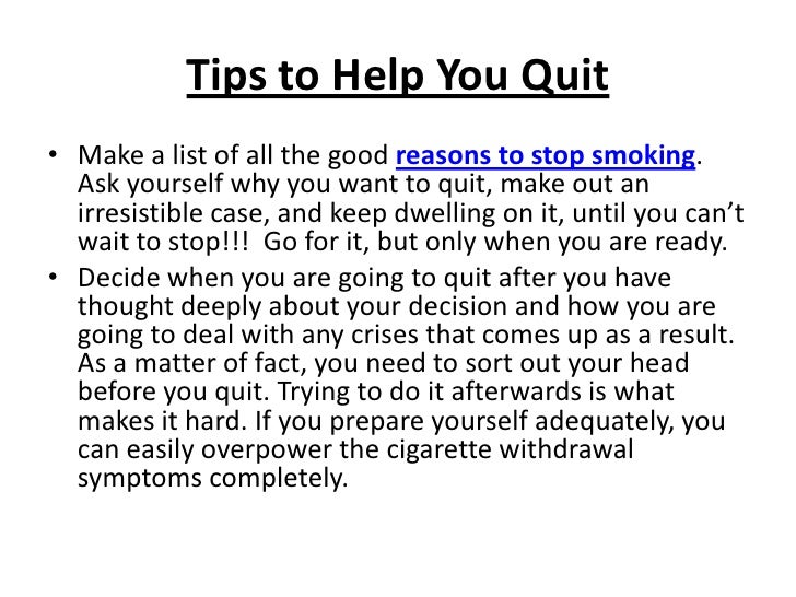 What are some tips for quitting smoking cold turkey?