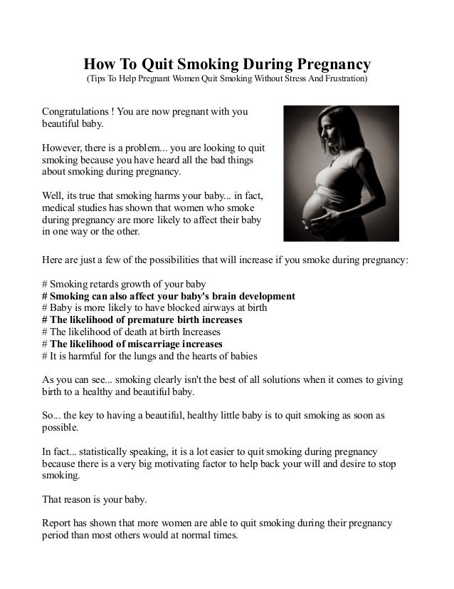 Tips To Quit Smoking While Pregnant