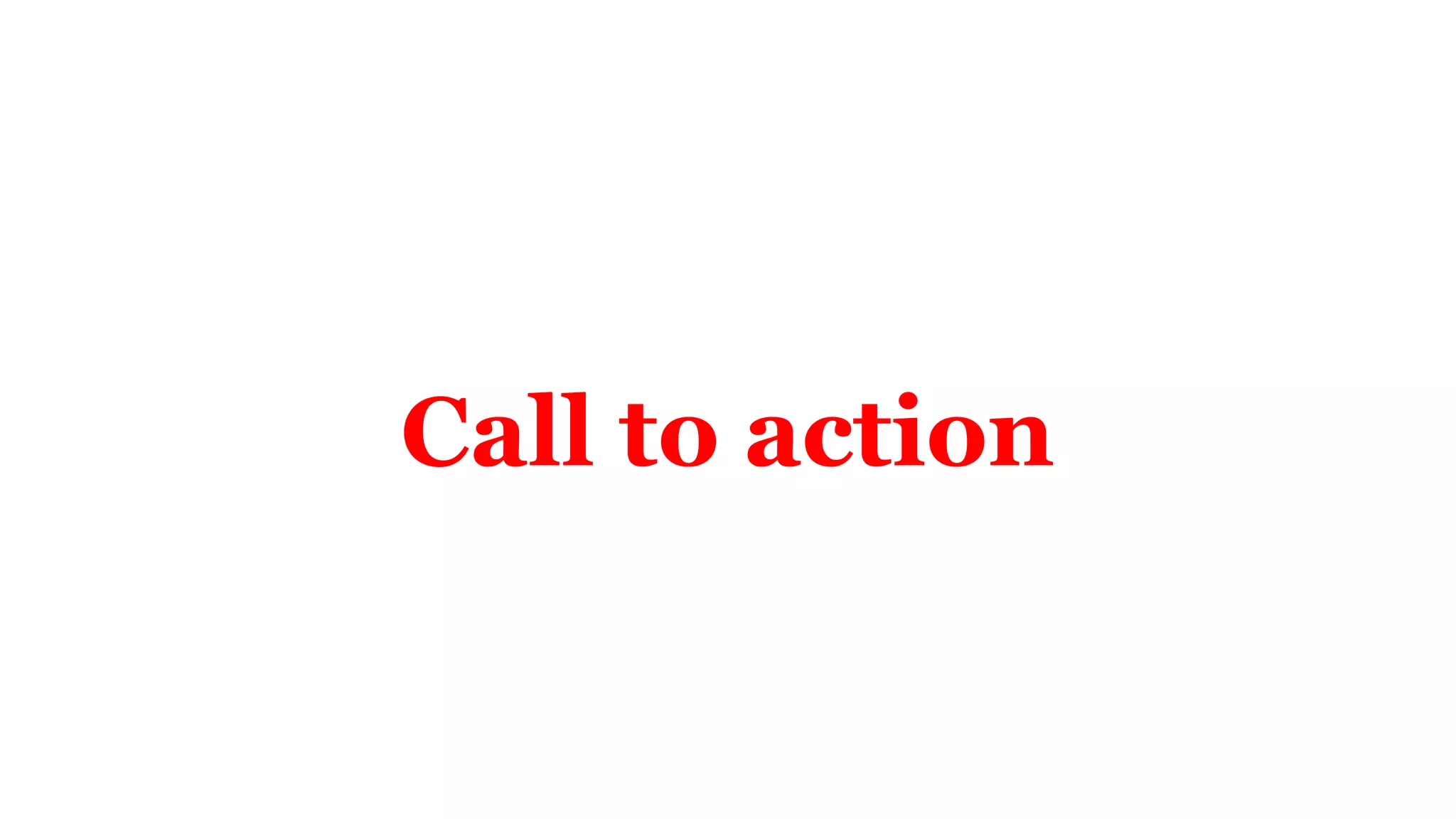 Call to action