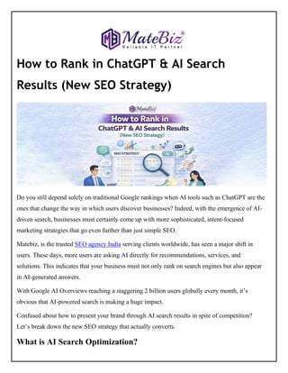 Mastering AI Search Optimization: Rank in ChatGPT & Beyond | PDF