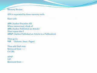 How to read an APA citation | PPTX