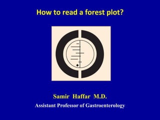 How to read a forest plot?
Samir Haffar M.D.
Assistant Professor of Gastroenterology
 