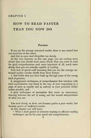 How to read better and faster norman lewis | PDF
