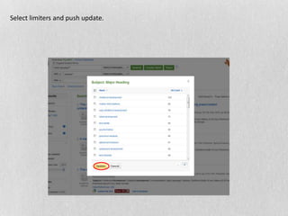 Select limiters and push update.
 