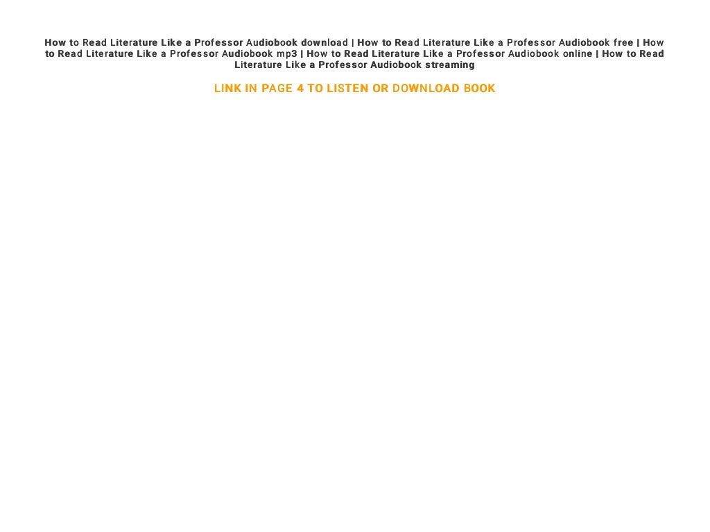 Audiobook how to read literature like a professor