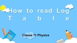 Classe 11 Physics
 
