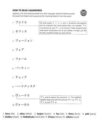 How to read long vowels in katakana